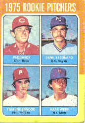 1975 Topps Baseball Cards      615     Pat Darcy/Dennis Leonard/Tom Underwood/Hank Webb RC